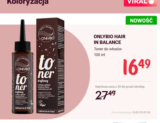 Toner do włosów promocja w Rossmann