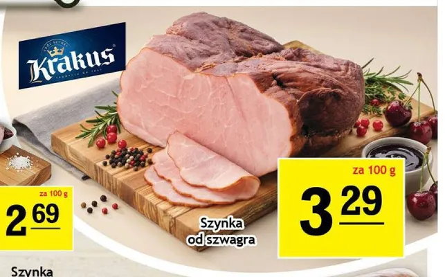 Szynka od szwagra Krakus promocja w Gram Market