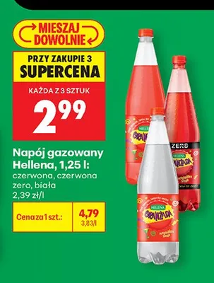 Napój gazowany Hellena czerwona zero promocja w Biedronka