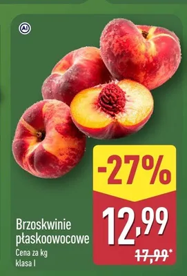 Brzoskwinie płaskoowocowe promocja w Aldi