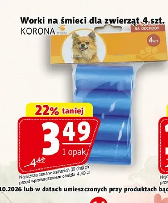 Worki na śmieci dla zwierząt 4 szt. Korona promocja w Prim Market