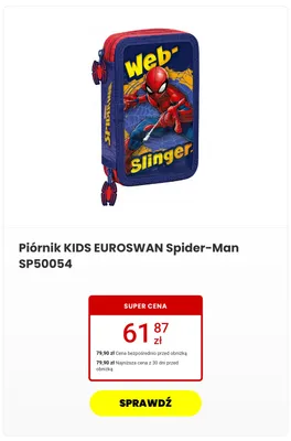 Piórnik Kids Euroswan Spider-Man promocja w Media Expert