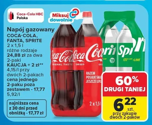 Napój gazowany Fanta 2-pak promocja w Carrefour