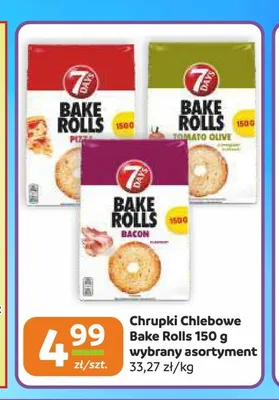 Chrupki chlebowe Bake Rolls promocja w Gama