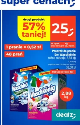 Proszek do prania Der Waschkönig Universal promocja w Dealz