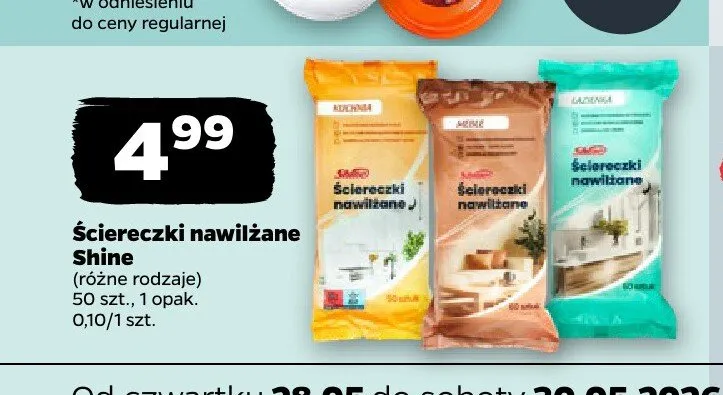 Ściereczki nawilżane Shine promocja w Netto