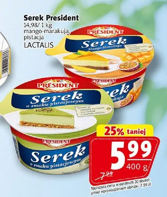Serek Président o smaku mango-marakuja promocja w Prim Market