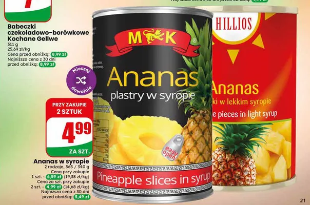 Ananas w syropie promocja w Dino