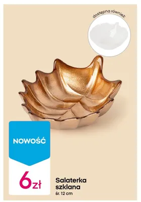 Salaterka szklana śr. 12 cm promocja w Pepco