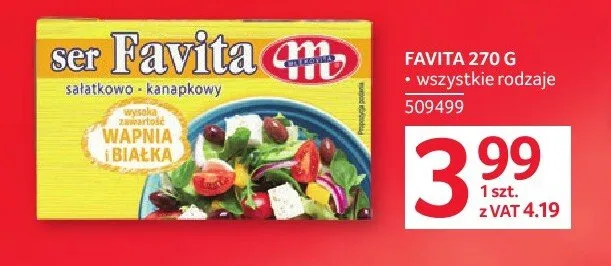 Ser Favita Mlekovita promocja w Selgros