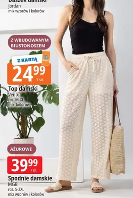 Spodnie damskie ażurowe MGB roz. S-2XL mix wzorów i kolorów promocja w Leclerc