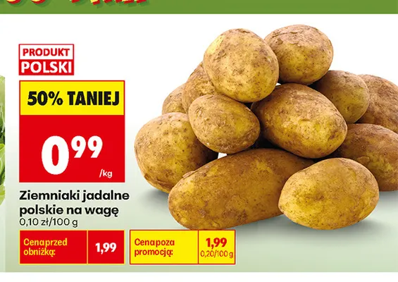 Ziemniaki jadalne polskie na wagę promocja w Biedronka