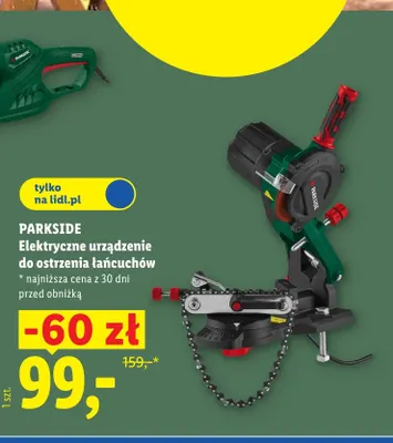 Elektryczne urządzenie do ostrzenia łańcuchów Parkside promocja w Lidl