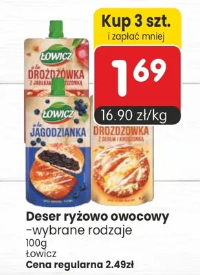 Deser ryżowo owocowy -wybrane rodzaje promocja w Market Point