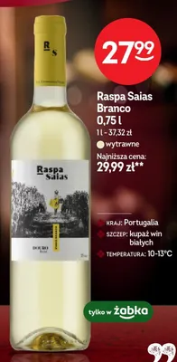 Wino wytrawne Raspa Saias Branco promocja w Żabka
