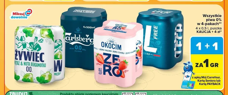 Piwo bezalkoholowe Carlsberg promocja w Carrefour