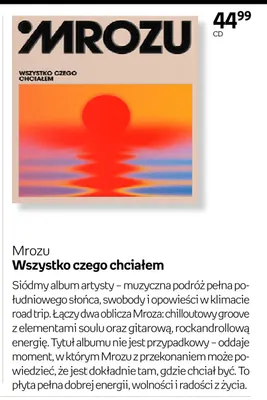 Płyta CD Mrozu Wszystko czego chciałem promocja w Empik