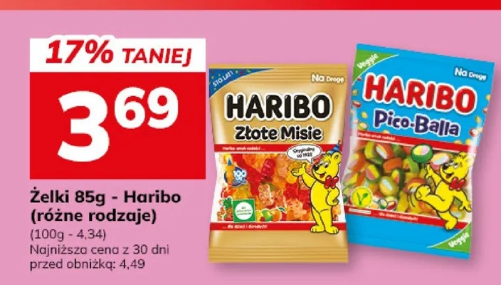 Żelki 85g (różne rodzaje) promocja w Hitpol