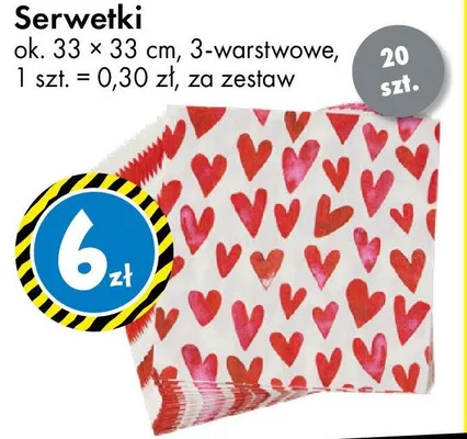 Serwetki 33 × 33 cm promocja w Tedi