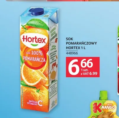Sok pomarańczowy Hortex promocja w Selgros