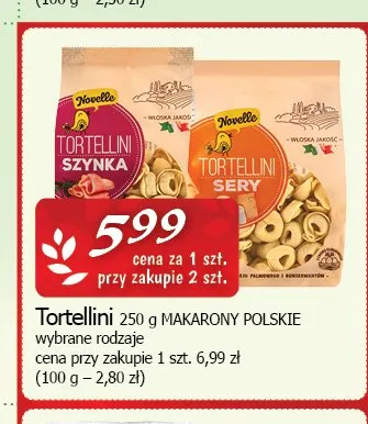 Tortellini Makarony Polskie promocja w CEZAR Delikatesy
