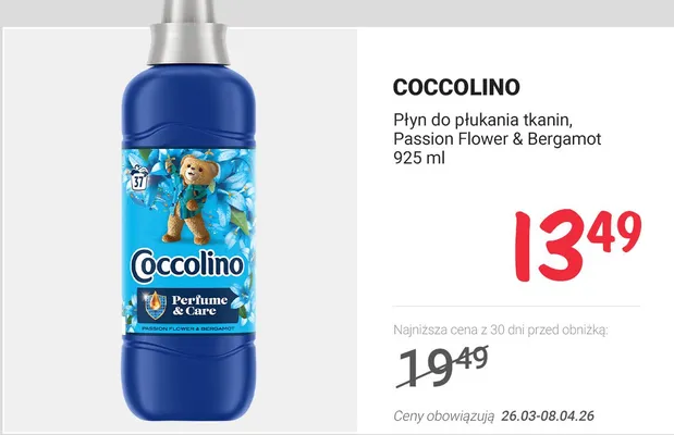 Płyn do płukania tkanin Passion Flower & Bergamot promocja w Rossmann