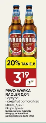 Piwo bezalkoholowe Warka Radler cytryna promocja w Chata Polska