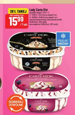 Lody Yoghurt & Forest Fruit Carte D'Or promocja w POLOmarket