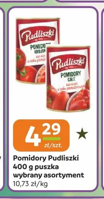 Pomidory całe Pudliszki promocja w Społem Częstochowa