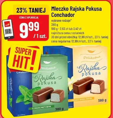 Mleczko Rajska Pokusa Conchador wybrane rodzaje promocja w POLOmarket