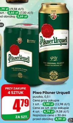 Piwo Pilsner Urquell promocja w Dino