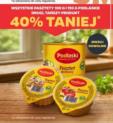 Pasztet drobiowy Podlaski promocja w Netto