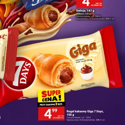 Rogal kakaowy Giga 7 Days promocja w Twój Market