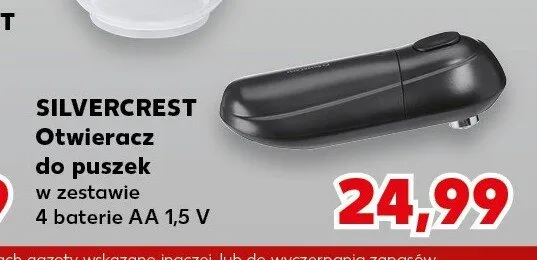 Otwieracz do puszek SILVERCREST promocja w Kaufland
