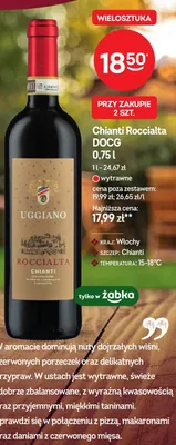 Wino wytrawne Uggiano Chianti Roccialta DOCG promocja w Żabka