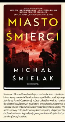 Książka Miasto Śmierci Michał Śmielak oprawa miękka promocja w Empik
