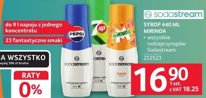 Syrop SodaStream Mirinda 440 ml promocja w Selgros