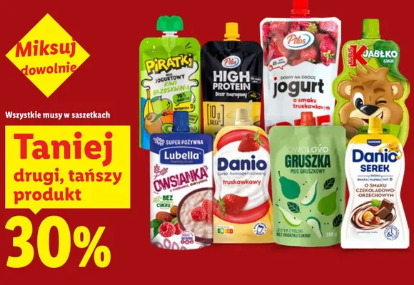 Mus jabłko banan Kubuś promocja w Lidl
