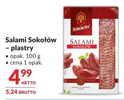 Salami Sokołów - plastry promocja w Makro