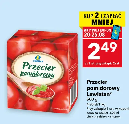 Przecier pomidorowy Lewiatan promocja w LEWIATAN