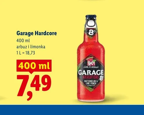 Piwo Garage Hardcore arbuz i limonka promocja w Lidl