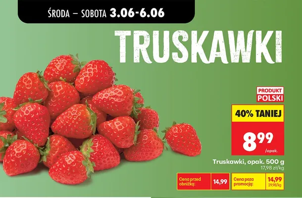 Truskawki polskie promocja w Biedronka