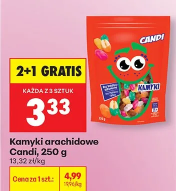 Kamyki arachidowe 2+1 GRATIS promocja w Biedronka
