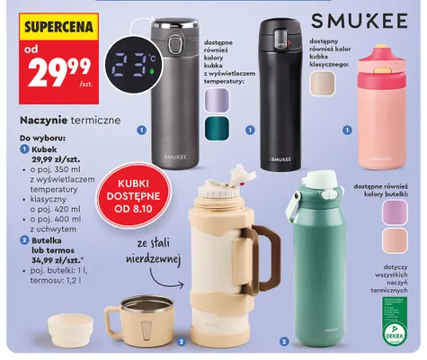 Butelka termiczna 1 l Smukee promocja w Biedronka