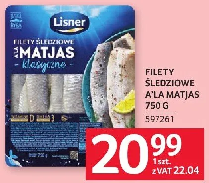 Filety śledziowe a'la Matjas Lisner promocja w Selgros
