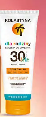 Emulsja do opalania SPF 30 Kolastyna dla rodziny promocja w Dino