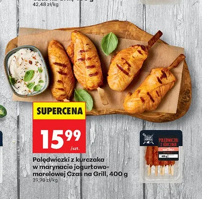 Polędwiczki z kurczaka w marynacie jogurtowo-morelowej Czas na Grill promocja w Biedronka