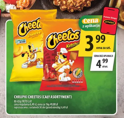 Chrupki kukurydziane Cheetos Ketchup promocja w Arhelan