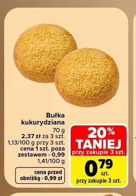 Bułka kukurydziana promocja w Carrefour Market