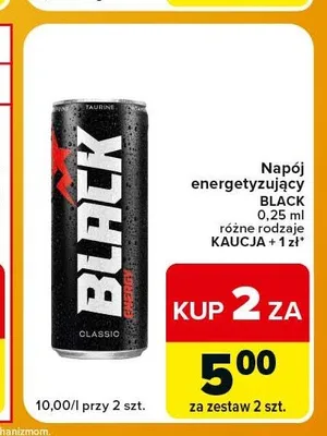 Napój energetyzujący Black promocja w Carrefour Express